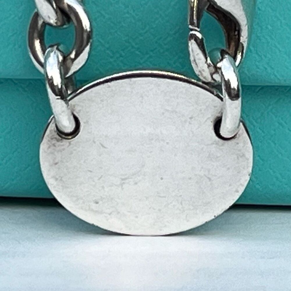 Tiffany & Co Return To Tiffany Oval Tag Choker Necklace- 925 Silver - 15.5" - Picture 15 of 16